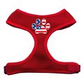 Unconditional Love Paw Flag USA Screen Print Soft Mesh Harness Red Small UN849501
